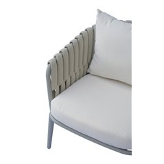 Set Marbella In Alluminio - Corda Beige - Creta