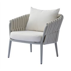 Set Marbella In Alluminio - Corda Beige - Creta