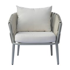 Set Marbella In Alluminio - Corda Beige - Creta