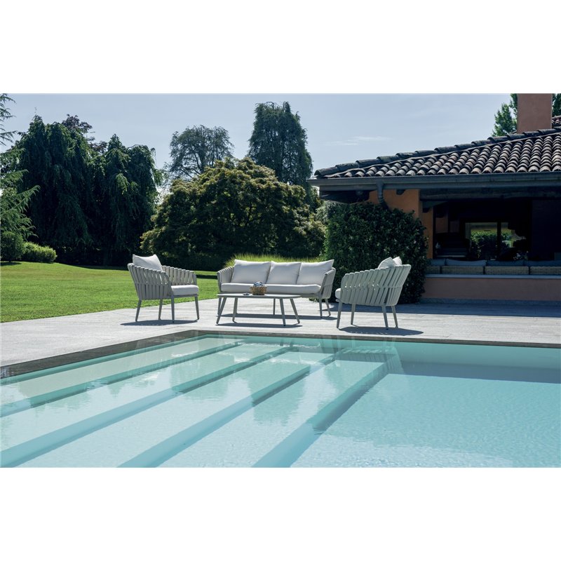 Ensemble en aluminium Marbella - Corde beige - Crète Greenwood