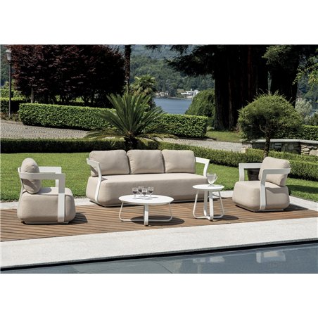 Greenwood Monaco Aluminum Lounge Set - White