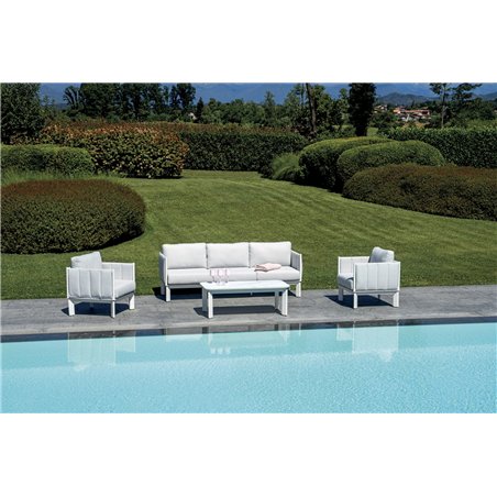 Ensemble Cannes en aluminium - Blanc Greenwood