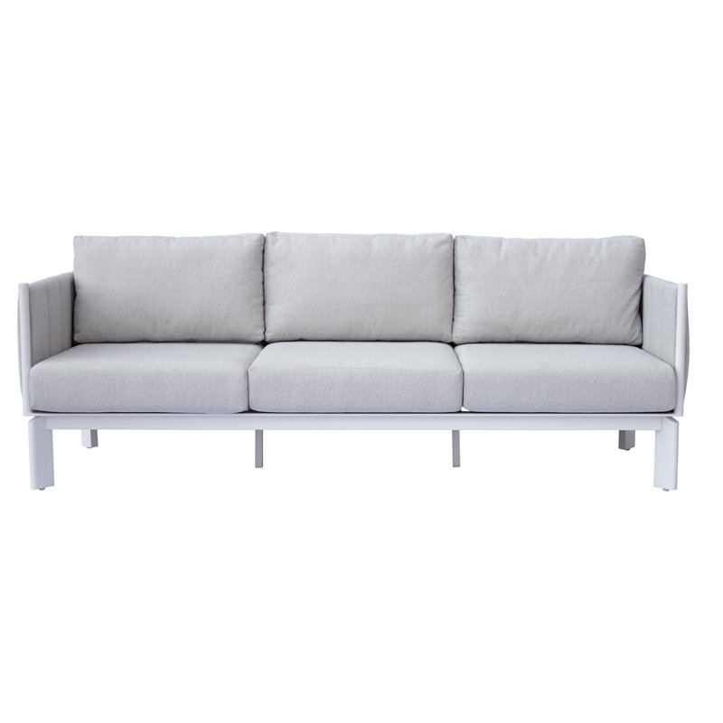 Greenwood Cannes Aluminum Lounge Set - White