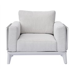 Set Nantes In Alluminio - Wicker Grigio - Bianco