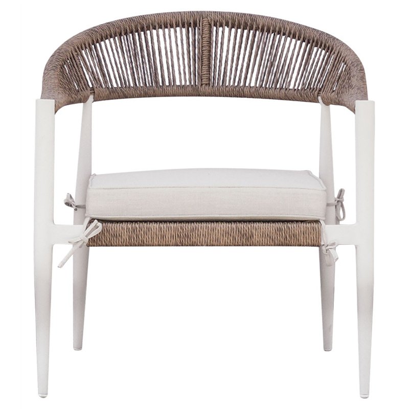 Ensemble Milano en aluminium - Paille tressée - Blanc Greenwood Ensemble Milano en aluminium - Paille tressée - Blanc Greenwood