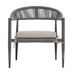 Set Milano In Alluminio - Wicker Grigio - Antracite