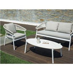 Set Cap-Ferrat In Alluminio - Corda Bianca - Bianco