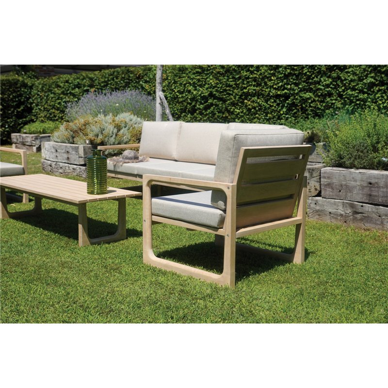 Ensemble Dresda en acacia - Finition couleur teck Greenwood