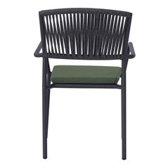 Sedia Modena In Alluminio - Corda Per Esterni Verde - Antracite