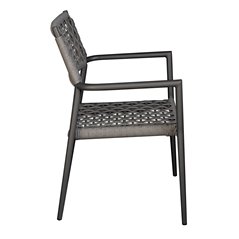 Sedia Padova In Alluminio - Wicker Antracite - Antracite