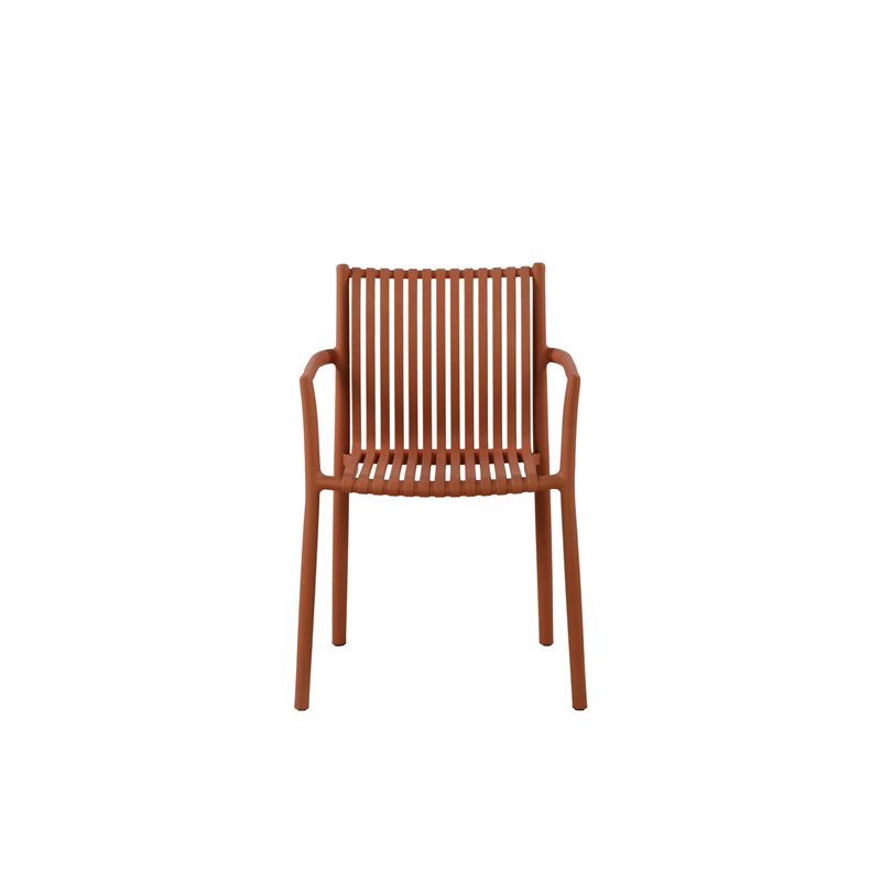 Chaise de jardin Siena en polypropylène renforcé de fibres de verre - Brique Greenwood