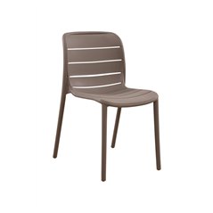 Chaise de jardin Pisa en polypropylène renforcé de fibres de verre - Gris tourterelle Greenwood