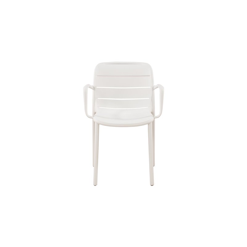Greenwood Pisa Garden Garden Chair with Armrests in Polypropylene with Fiberglass - White