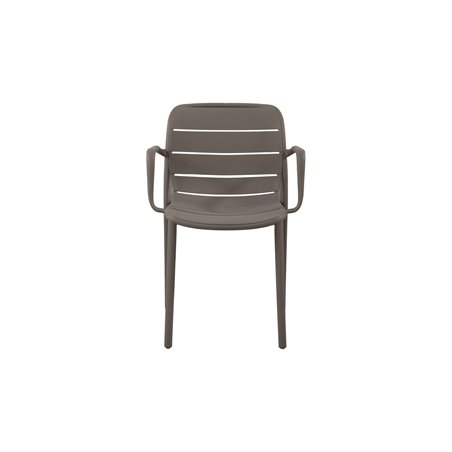 Greenwood Pisa Garden Garden Chair with Armrests in Polypropylene with Fiberglass - Dove Gray