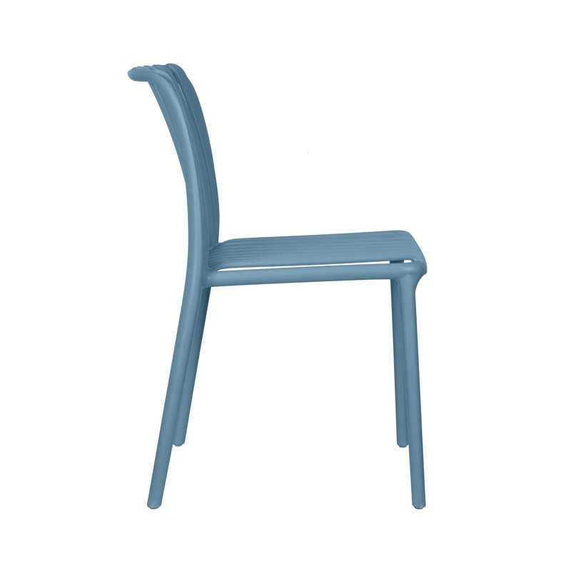 Chaise de jardin Como en polypropylène renforcé de fibres de verre - Bleue Greenwood