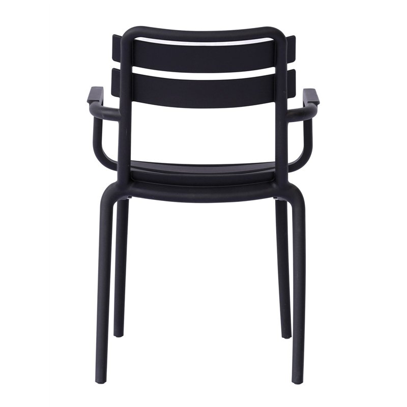 Greenwood Monza Garden Garden Chair with Armrests in Polypropylene with Fiberglass - Anthracite