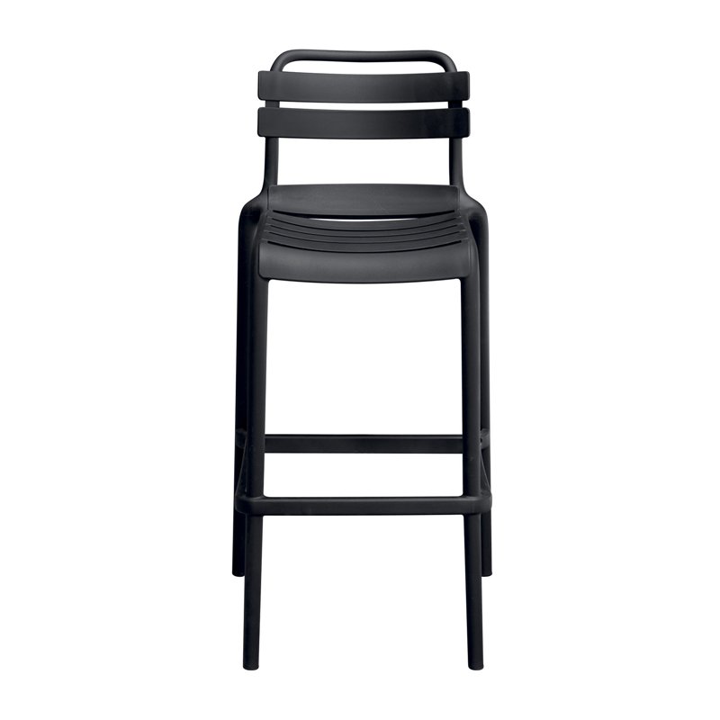 Greenwood Monza Stool in Polypropylene with Fiberglass - Anthracite