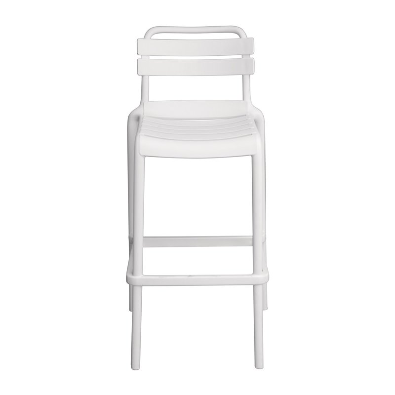 Greenwood Monza Stool in Polypropylene with Fiberglass - White