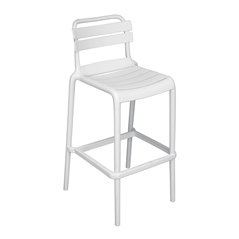 Tabouret Monza en polypropylène renforcé de fibres de verre - Blanc Greenwood