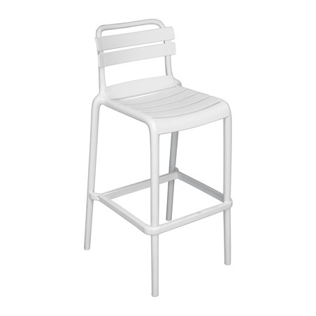 Greenwood Monza Stool in Polypropylene with Fiberglass - White