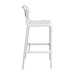 Sgabello Monza In Polipropilene Con Fibra Di Vetro - Bianco