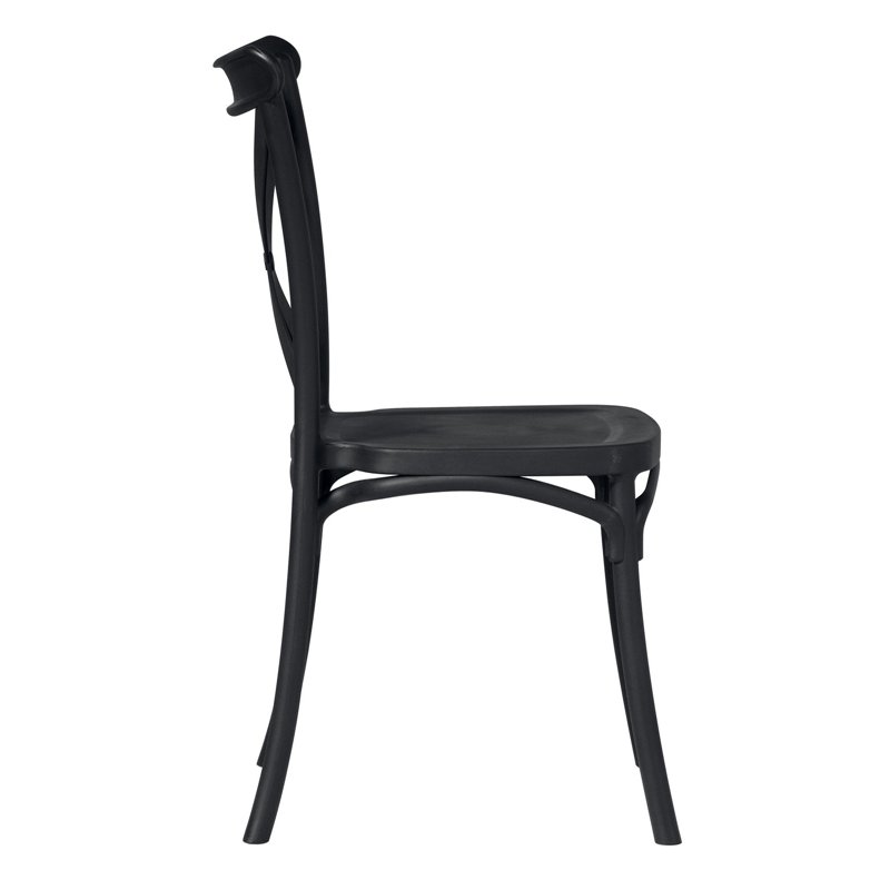 Greenwood Polypropylene Fiberglass Trattoria Chair - Anthracite
