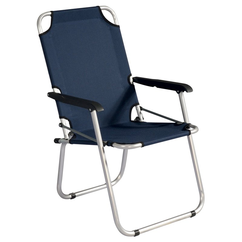 Greenwood Aluminum Relax Garden Chair - Blue - Folding Greenwood Aluminum Relax Garden Chair - Blue - Folding