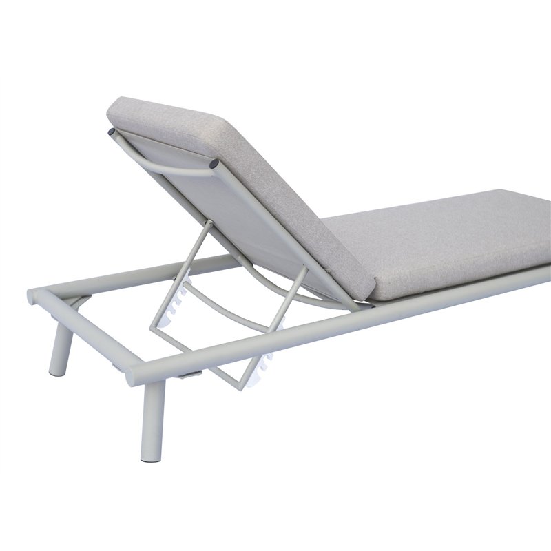 Greenwood Taormina Aluminum Sunbed - Sand Textilene - Beige Cushion - Crete
