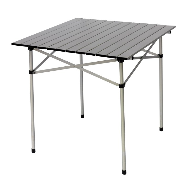 Table de jardin à volet roulant en aluminium 70x70 cm Greenwood