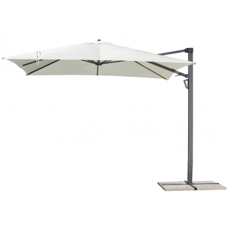 Parasol de jardin Alabama en aluminium avec mât latéral 3x2m écru - anthracite Greenwood