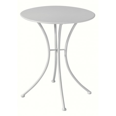 Table de jardin d'étang en fer ivoire Ø60 cm Greenwood