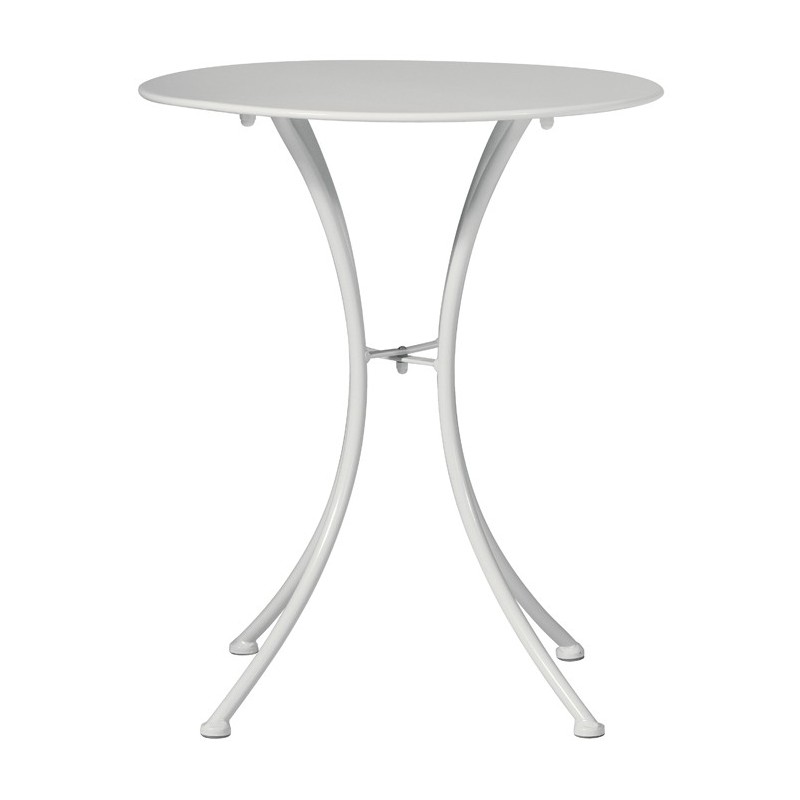 Table de jardin d'étang en fer ivoire Ø60 cm Greenwood