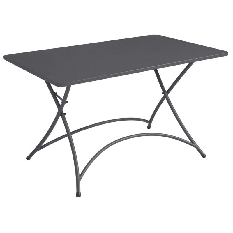 Greenwood Orta Iron Garden Table 120x70 - Anthracite - Folding