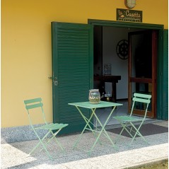 Greenwood Iron Bistro Garden Chair - Green - Folding