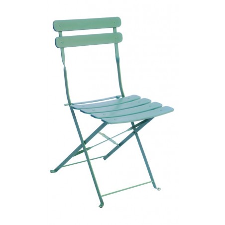 Chaise de jardin de bistrot pliante en fer - Verte Greenwood