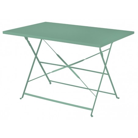 Greenwood 110x70cm Iron Bistro Garden Table - Green - Folding