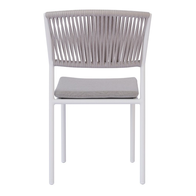 Chaise de jardin Modena en aluminium - Corde d'extérieur sable - Blanche Greenwood