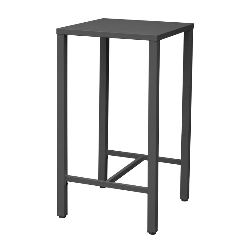 Table de jardin haute en acier Iseo 70x70 cm - Anthracite Greenwood