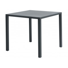 Greenwood Garda Steel Garden Table 80x80 cm - Anthracite - Self-Leveling