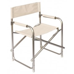 Chaise de jardin de réalisateur en aluminium - Ivoire - Pliable Greenwood