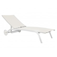 Greenwood 5-Position Aluminum Sun Lounger - Ecru