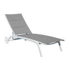 Greenwood 5-Position Aluminum Sun Lounger - Gray