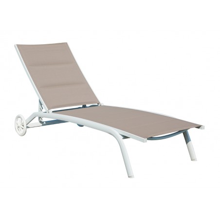 Greenwood 5-Position Aluminum Sun Lounger - Dove Gray
