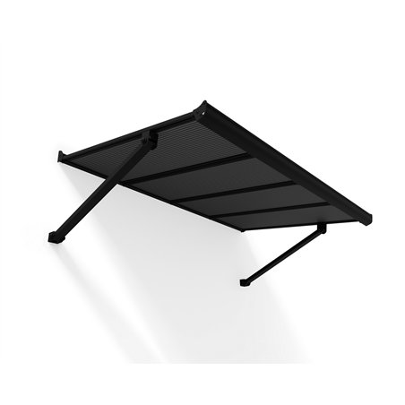 Canopia Augustine Pensilina Da Esterno 147X90 cm - Struttura nera Pannelli grigio opaco