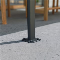 Canopia Sierra Cabrio Pergola Addossata in Alluminio 3X8.6 m Grigio - Pannelli Ombreggianti Mobili