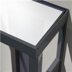 Canopia Sophia Pensilina Da Esterno 160X95 cm + Parete laterale - Grigio Opal Bianco