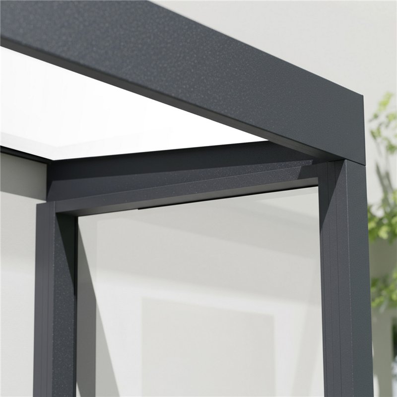 Canopia Sophia Pensilina Da Esterno 160X95 cm + 2x Parete laterale -Grigio Opal Bianco