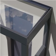 Canopia Sophia Pensilina Da Esterno 160X95 cm + Parete laterale- Grigio Trasparente