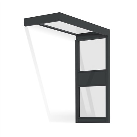 Canopia Sophia Pensilina Da Esterno 215X95 cm + Parete laterale- Grigio Trasparente