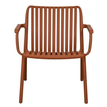Ensemble de balcon Valencia avec Chaise de jardin en polypropylène renforcé de fibres de verre - Brique Greenwood